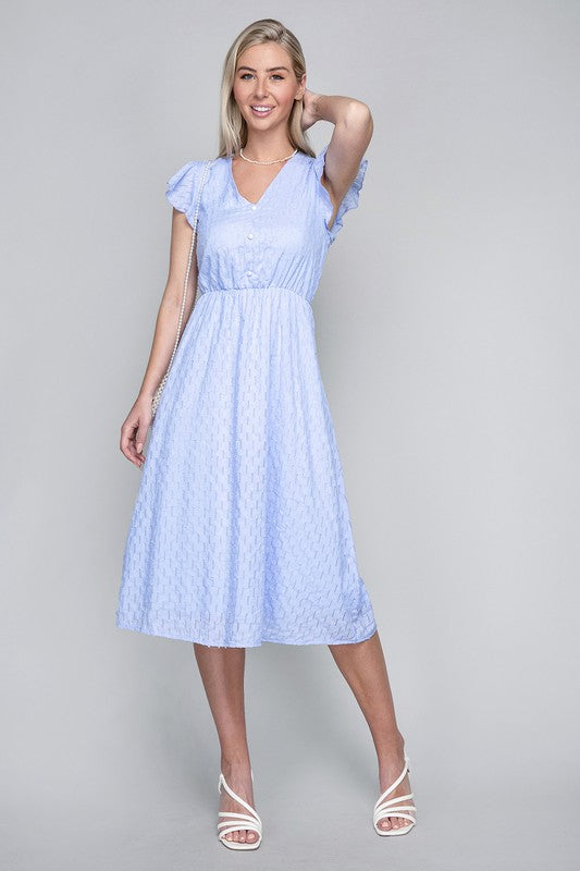 Midi Dress Embroidered Eyelet