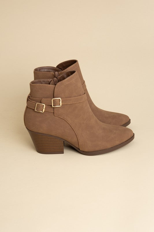 Boots Ankle Buckle Modern Chic Style