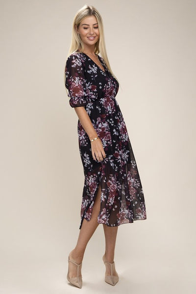 Midi Dress Floral Print