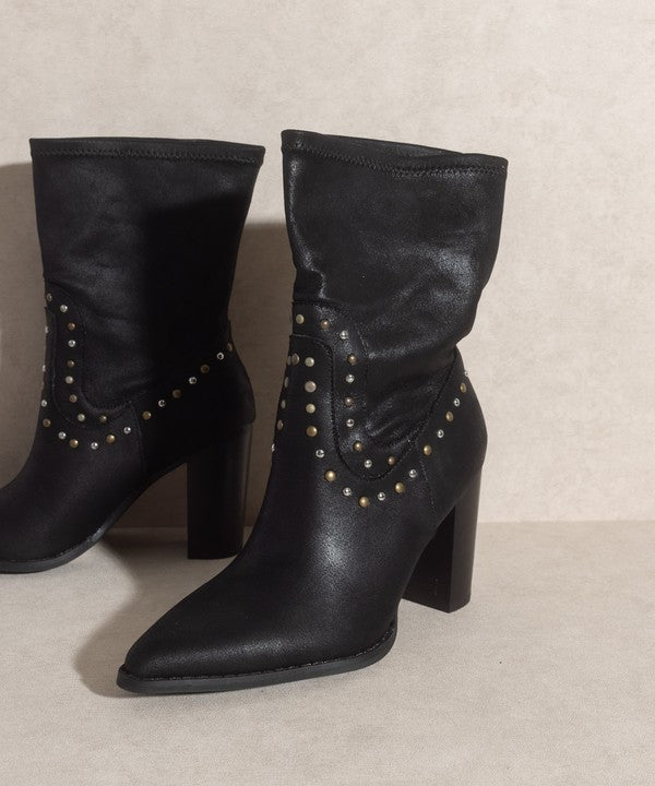 Boots Studded Western Style