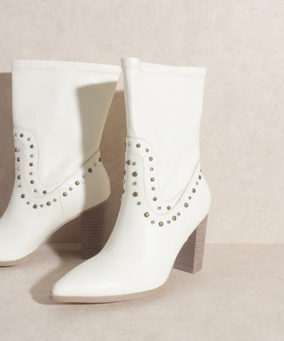 Boots Studded Western Style