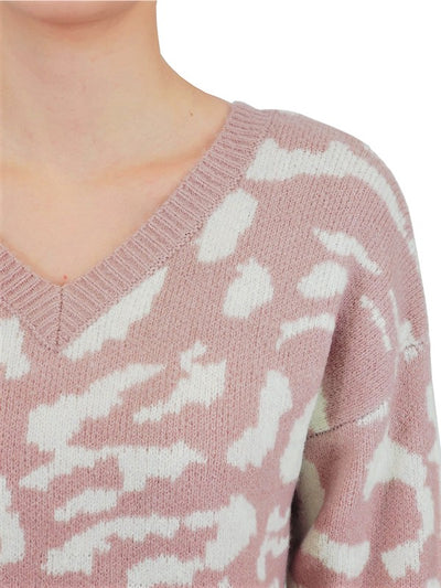 Sweater Leopard Pattern Jacquard Fabric