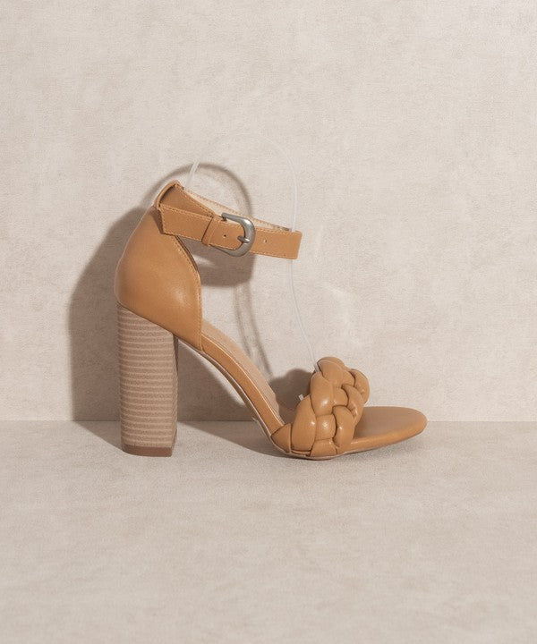 Heels Ankle Strap Braided Toe Strap