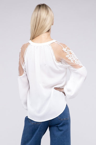 Blouse Lace Patchwork