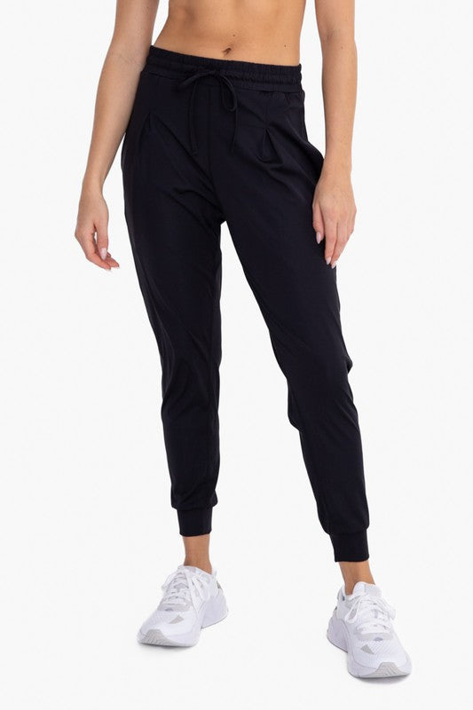 Joggers Side Pockets Pleated Front