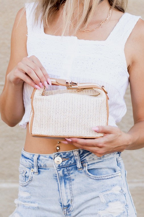 Handbag Crochet Top Handle And Crossbody Bag