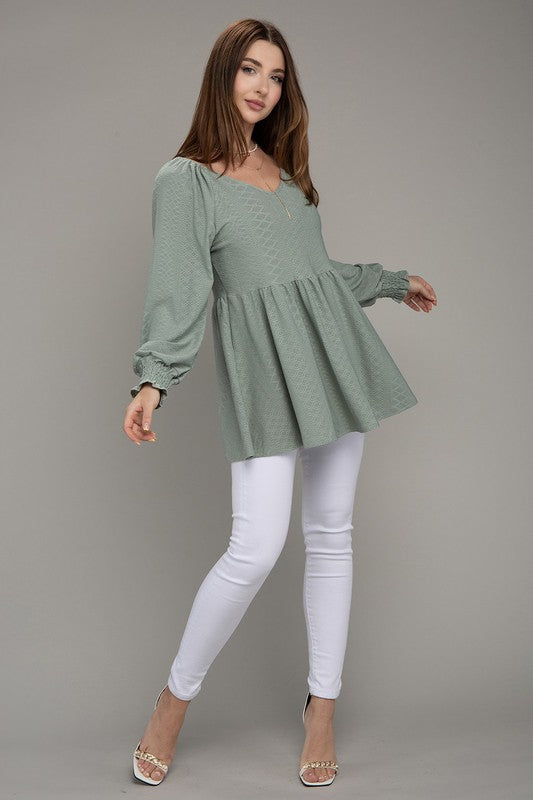 Blouse Ruffle Hem