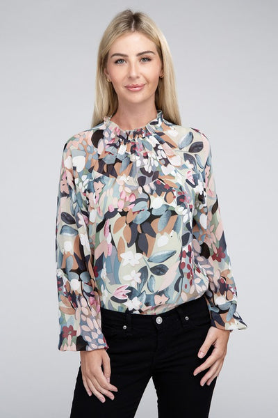 Blouse Floral Print Chiffon