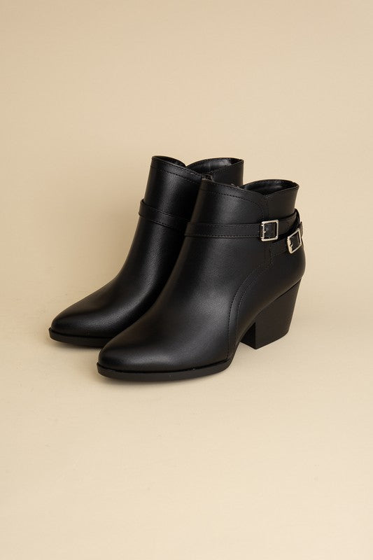 Boots Ankle Buckle Modern Chic Style