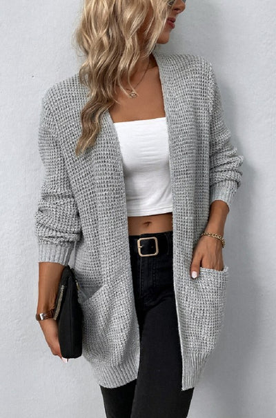 Cardigan Waffle Knit