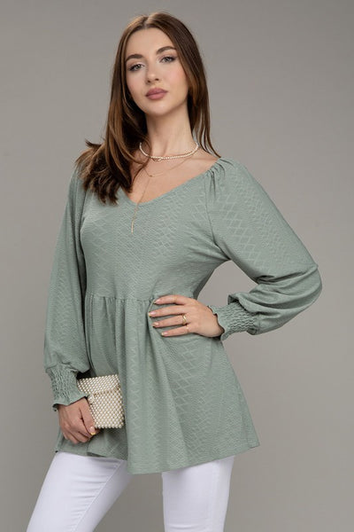 Blouse Ruffle Hem