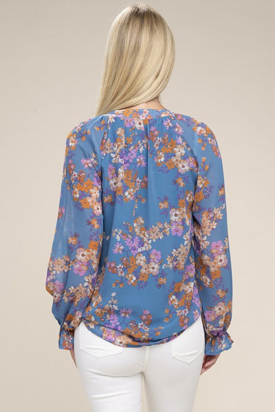 Blouse Floral Print Chiffon