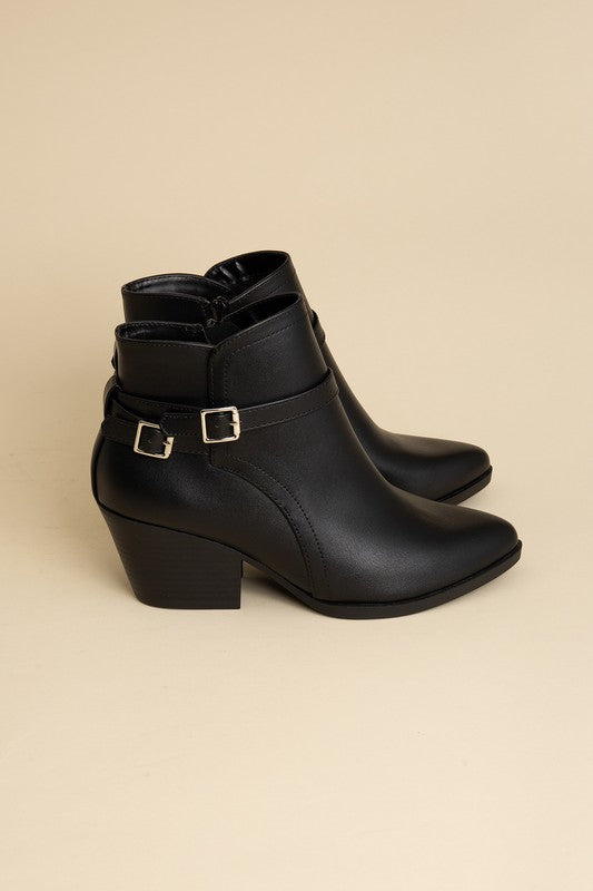 Boots Ankle Buckle Modern Chic Style