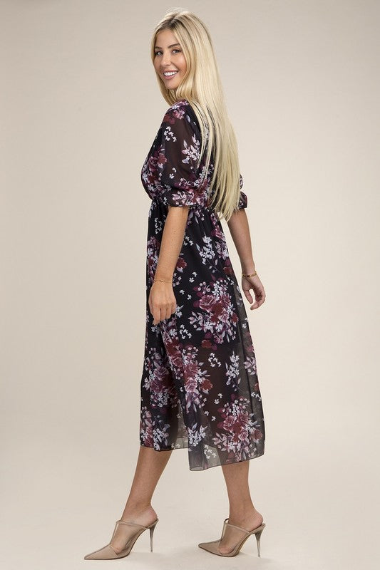 Midi Dress Floral Print