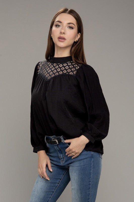 Blouse Lace Yoke