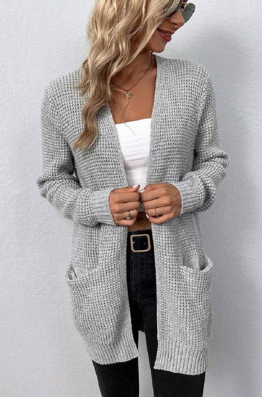 Cardigan Waffle Knit