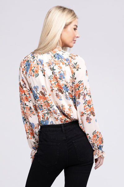 Blouse Floral Print Chiffon