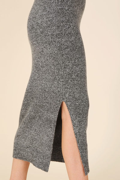 Midi Dress Sweater Side Leg Slit