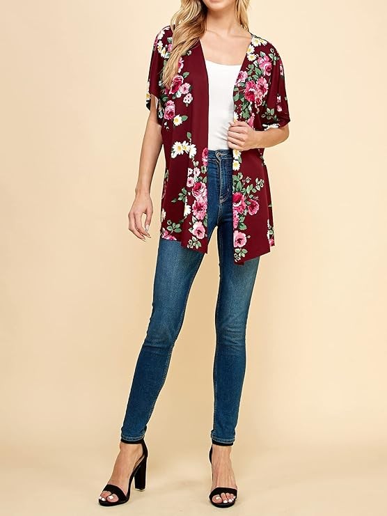 Plus Kimono Floral Print