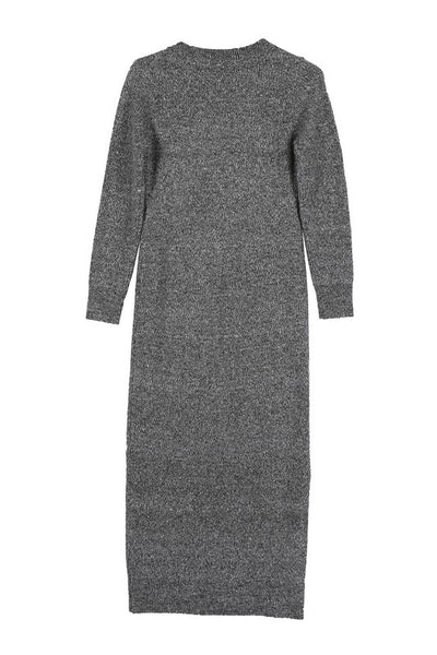 Midi Dress Sweater Side Leg Slit