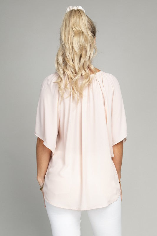 Blouse Notched Neck