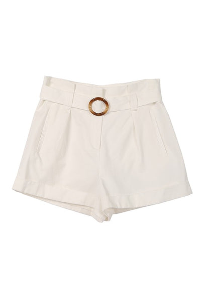 Shorts Side Pockets Belted