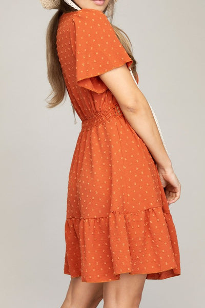 Midi Dress Lace Trim