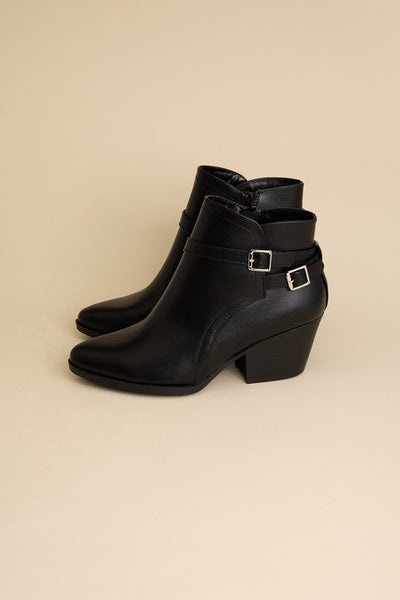 Boots Ankle Buckle Modern Chic Style