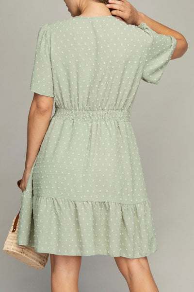 Midi Dress Lace Trim