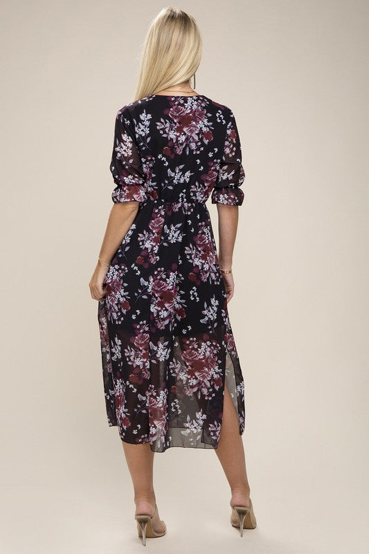 Midi Dress Floral Print