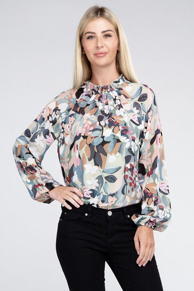 Blouse Floral Print Chiffon