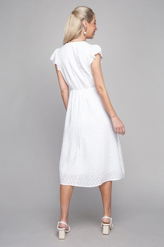 Midi Dress Embroidered Eyelet