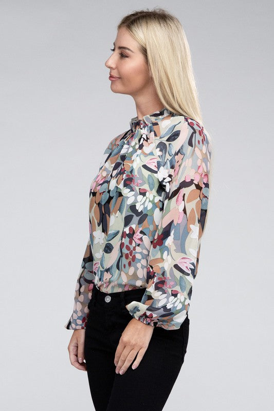 Blouse Floral Print Chiffon