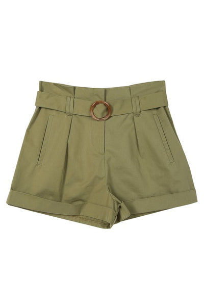 Shorts Side Pockets Belted