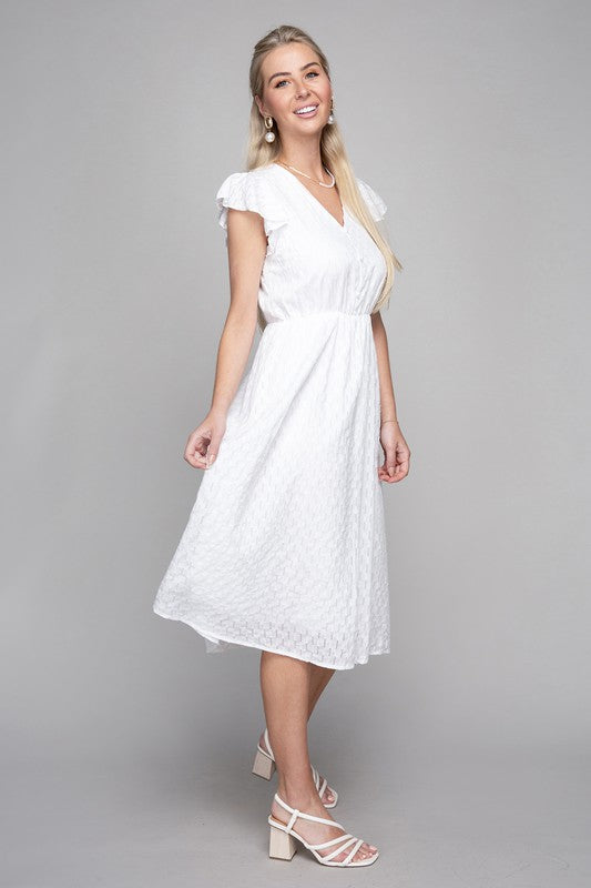 Midi Dress Embroidered Eyelet